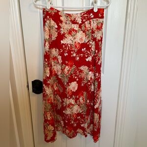 Sezane Tabata floral midi skirt